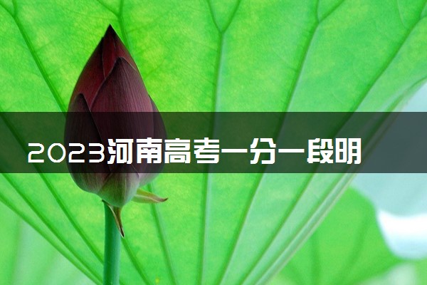 2023河南高考一分一段明细表 文理科最新完整位次排名