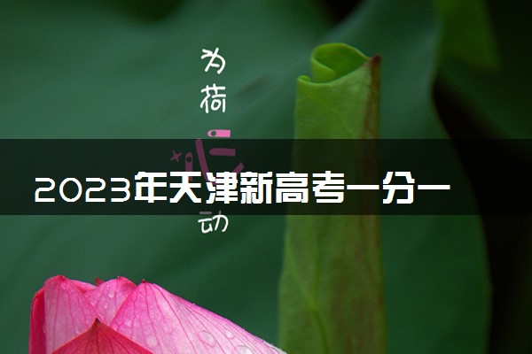 2023年天津新高考一分一段表 位次排名查询